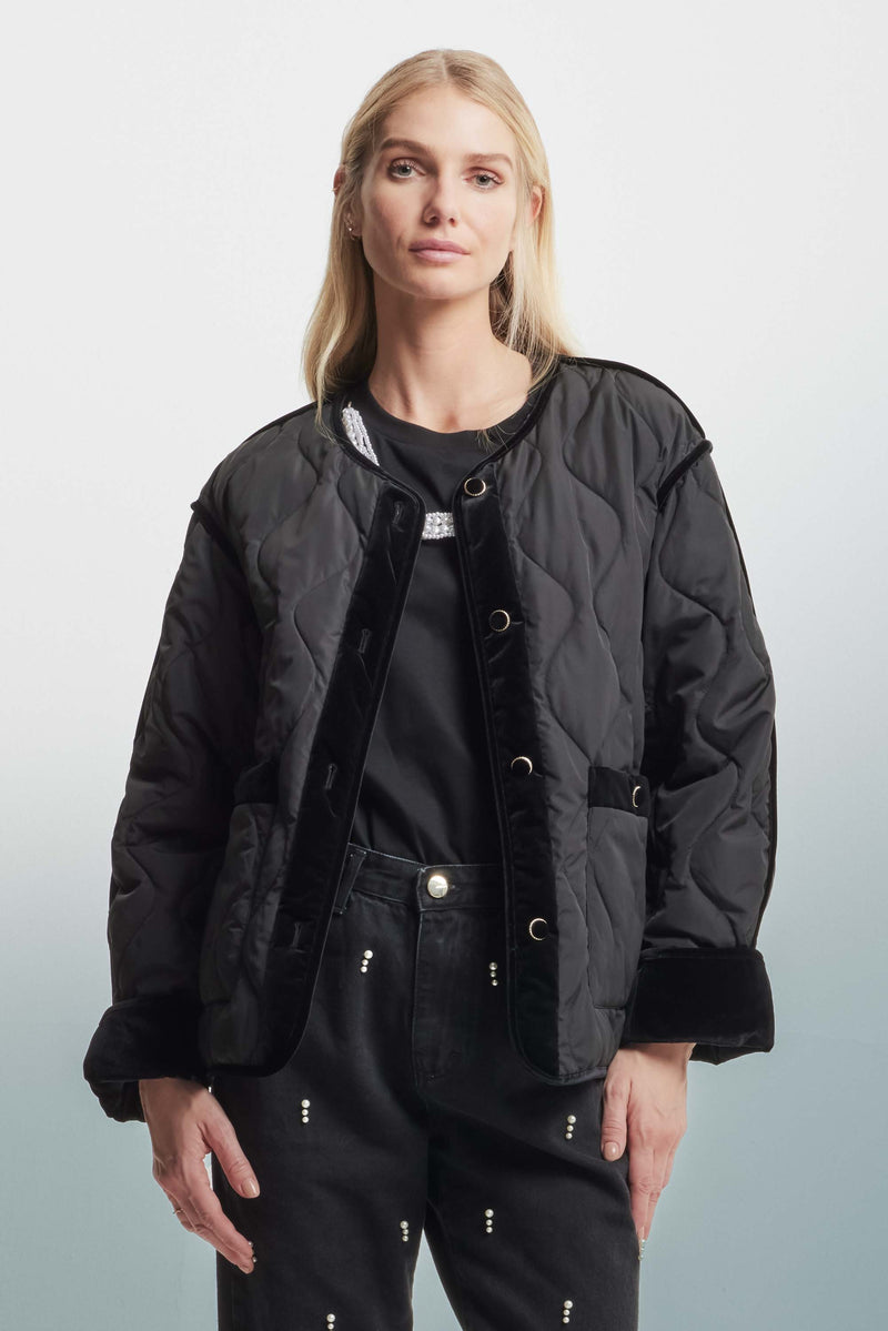 Quilted down jacket with a wave pattern - Giubbotto IMIN