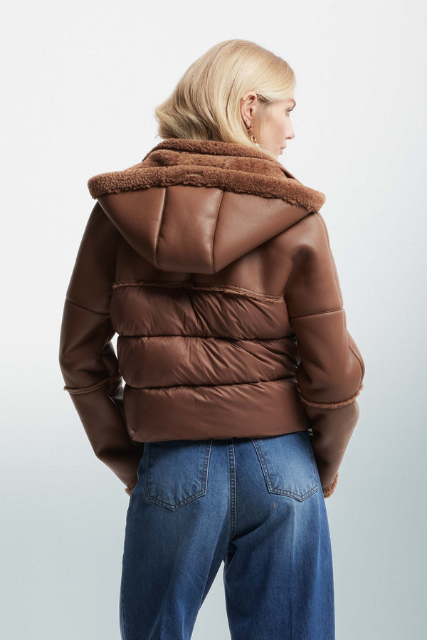 Blouson court avec détails peluche - Veste d'hiver IMMO