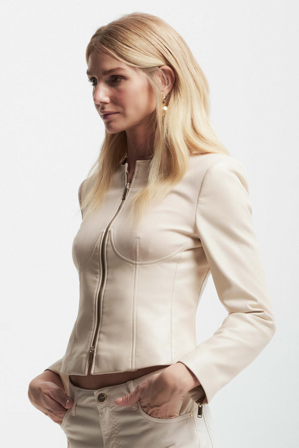 Fitted jacket with metal zips - Giubbotto JENS