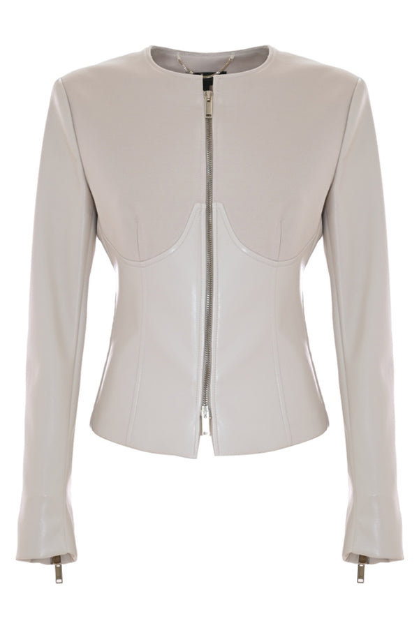 Fitted jacket with metal zips - Giubbotto JENS