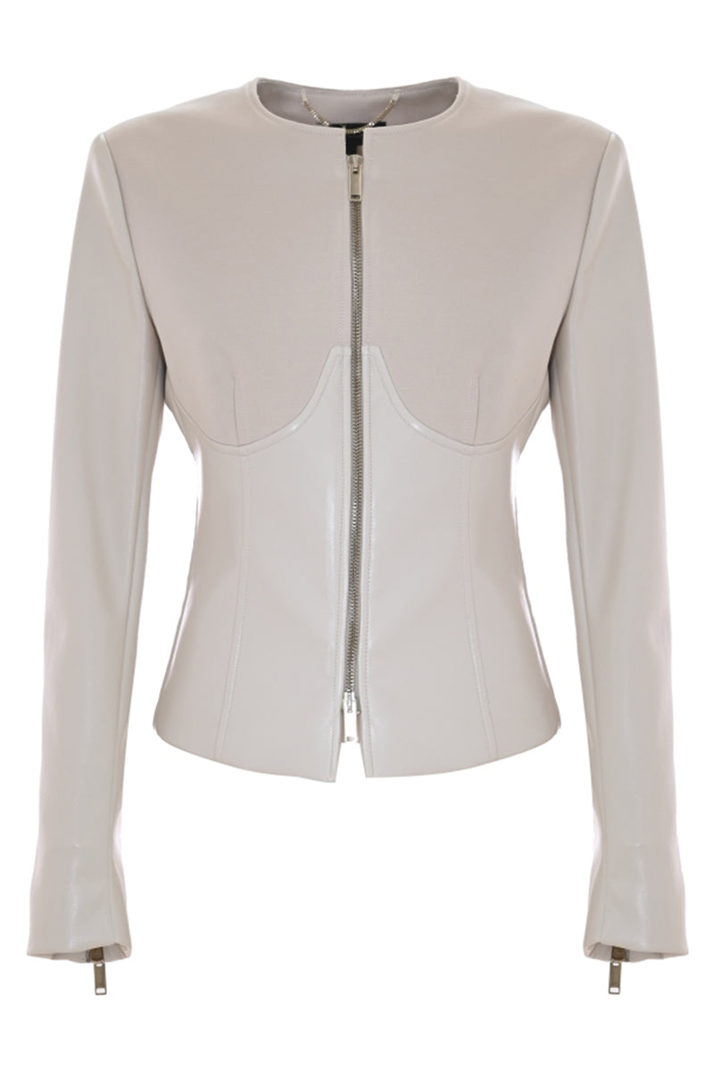 Fitted jacket with metal zips - Giubbotto JENS