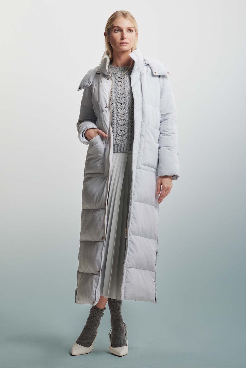 Long down jacket with a detachable hood - Giubbotto MORINA