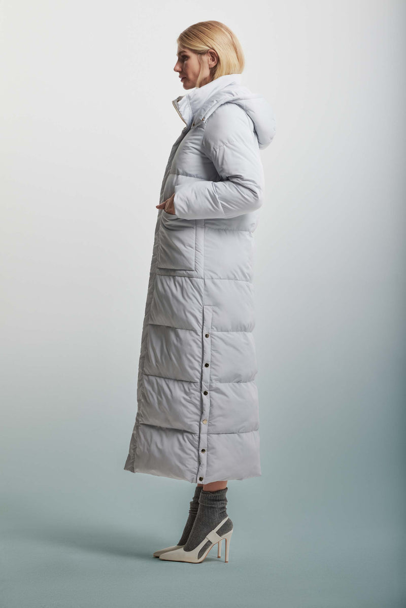 Long down jacket with a detachable hood - Giubbotto MORINA