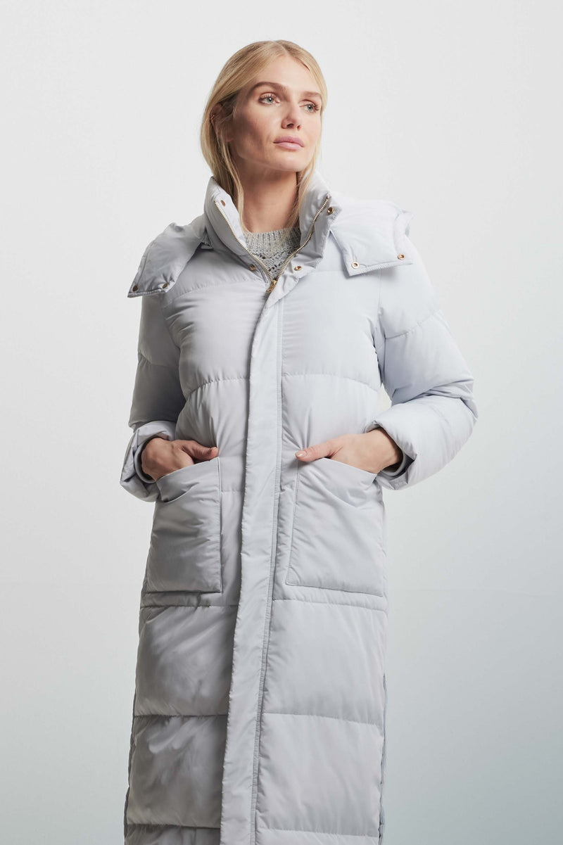 Long down jacket with a detachable hood - Giubbotto MORINA