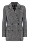 Women's double-breasted tartan patterned jacket - Jacket NOAH