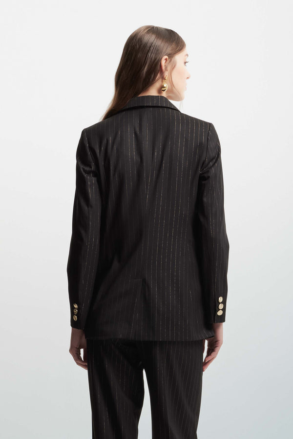 Elegant jacket with a pinstriped pattern - Jacket IRENA