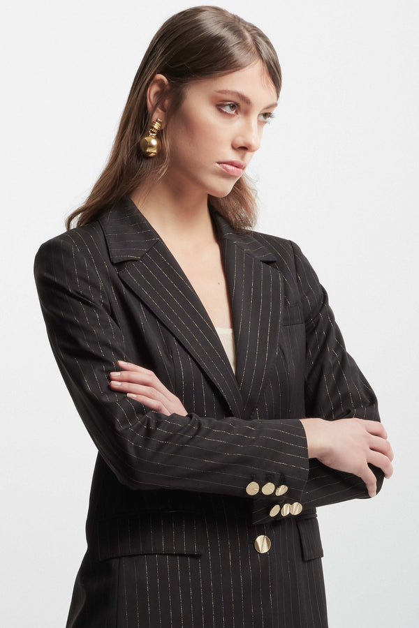 Elegant jacket with a pinstriped pattern - Jacket IRENA