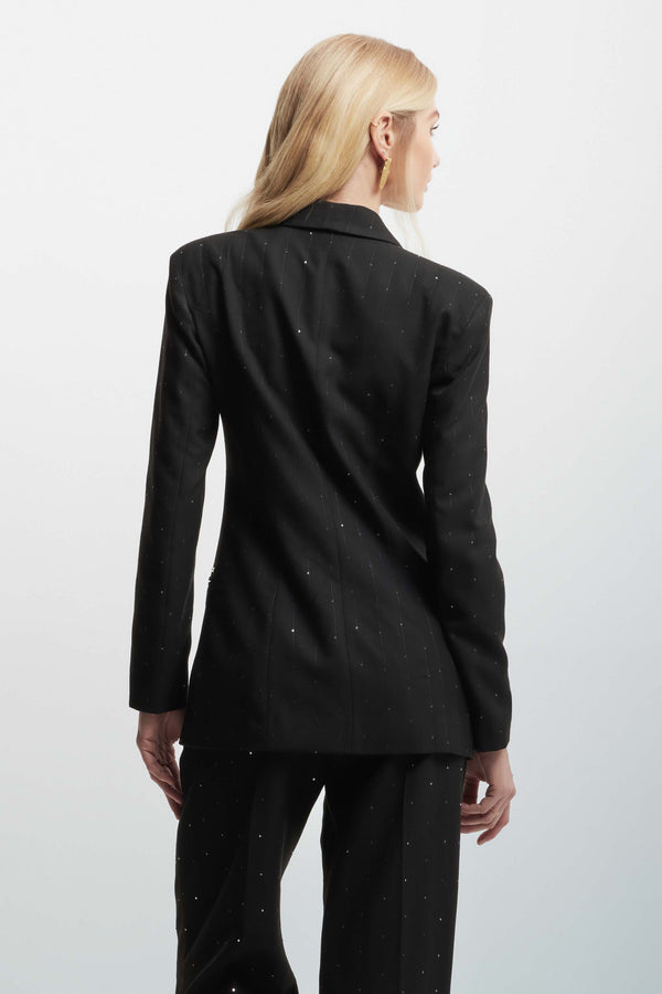 Women's elegant jacket with a dotted pattern - Jacket HASIA