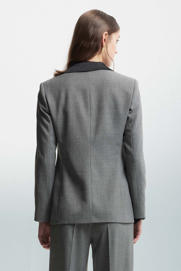 Elegant jacket with contrasting trim - Jacket MEINA