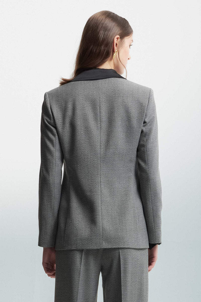 Elegant jacket with contrasting trim - Jacket MEINA