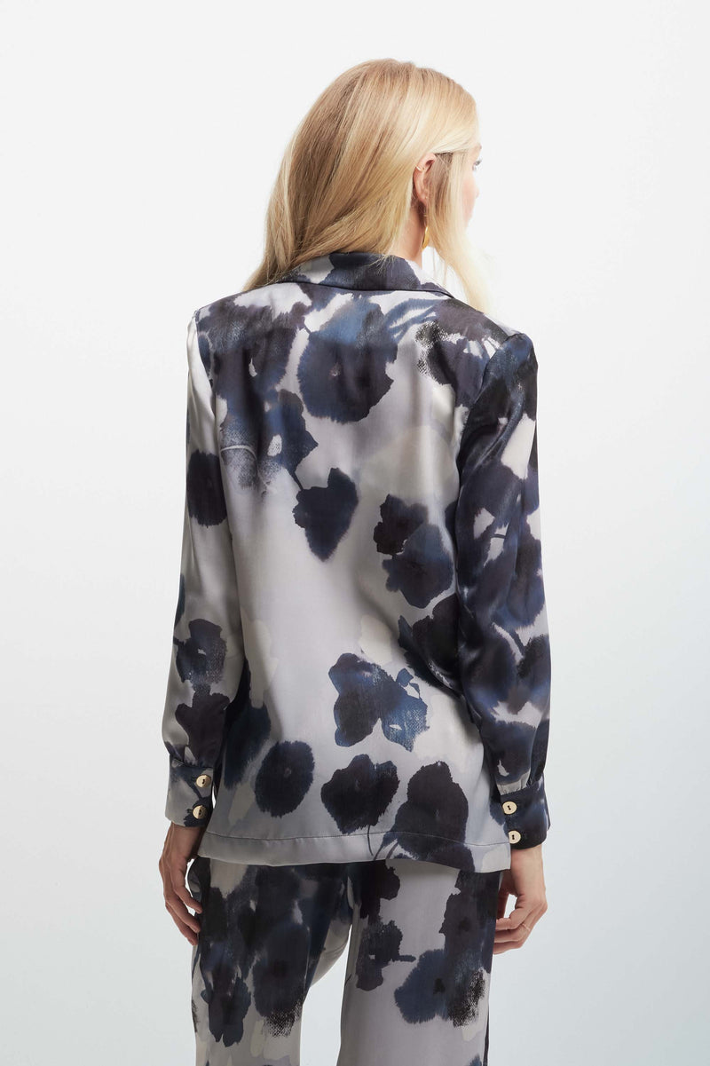 Double-breasted jacket with an abstract pattern - Jacket DERINDA