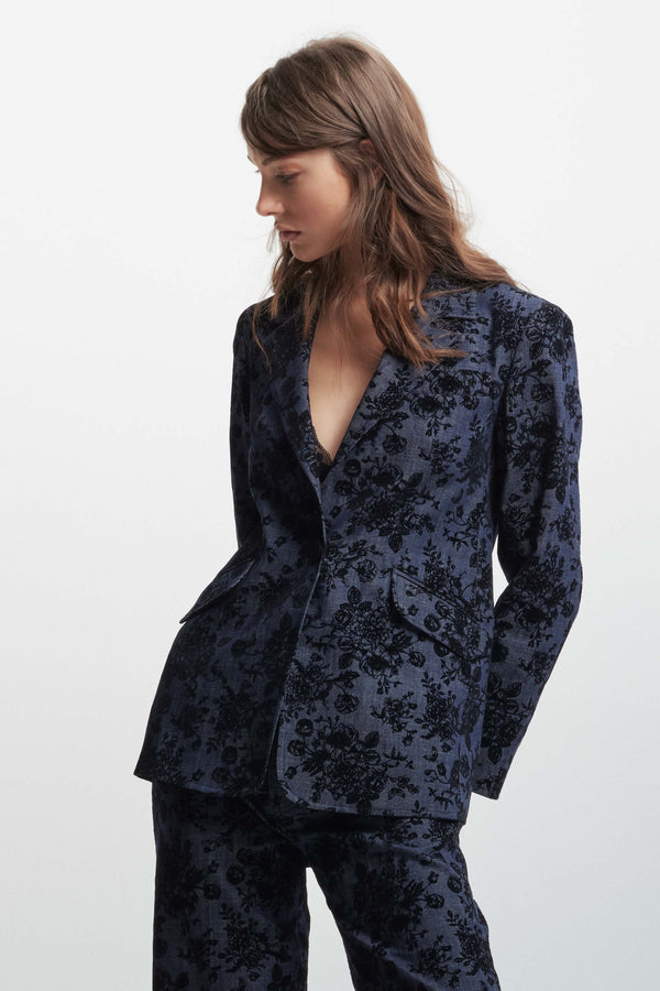 Jacket with a refined floral pattern - Jacket ROSELINE