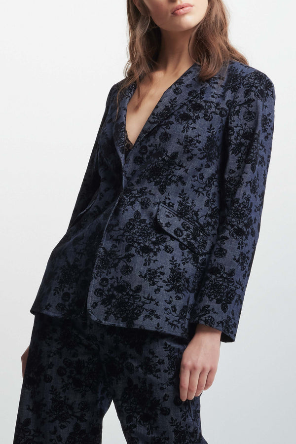 Jacket with a refined floral pattern - Jacket ROSELINE