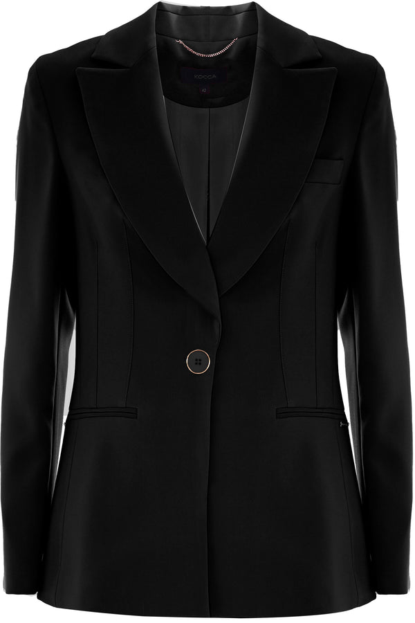 Elegant jacket with a metal-rimmed button - Jacket LINARRA