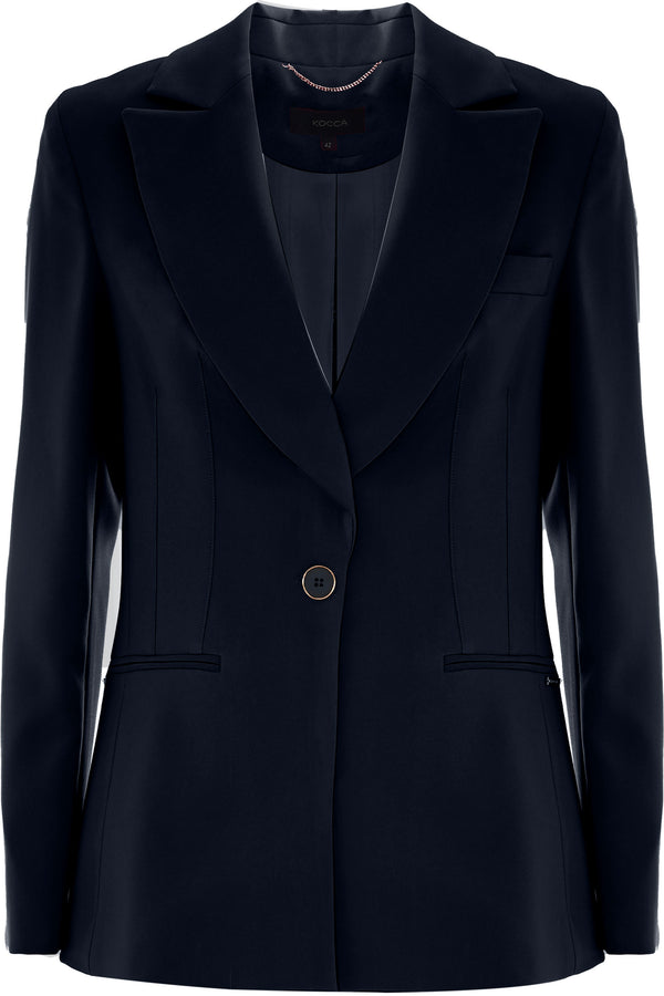 Elegant jacket with a metal-rimmed button - Jacket LINARRA