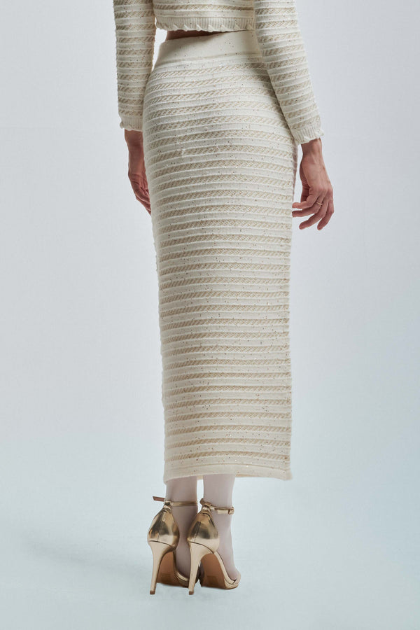 Pencil skirt in knitted fabric - Skirt In Sweater NINIEL