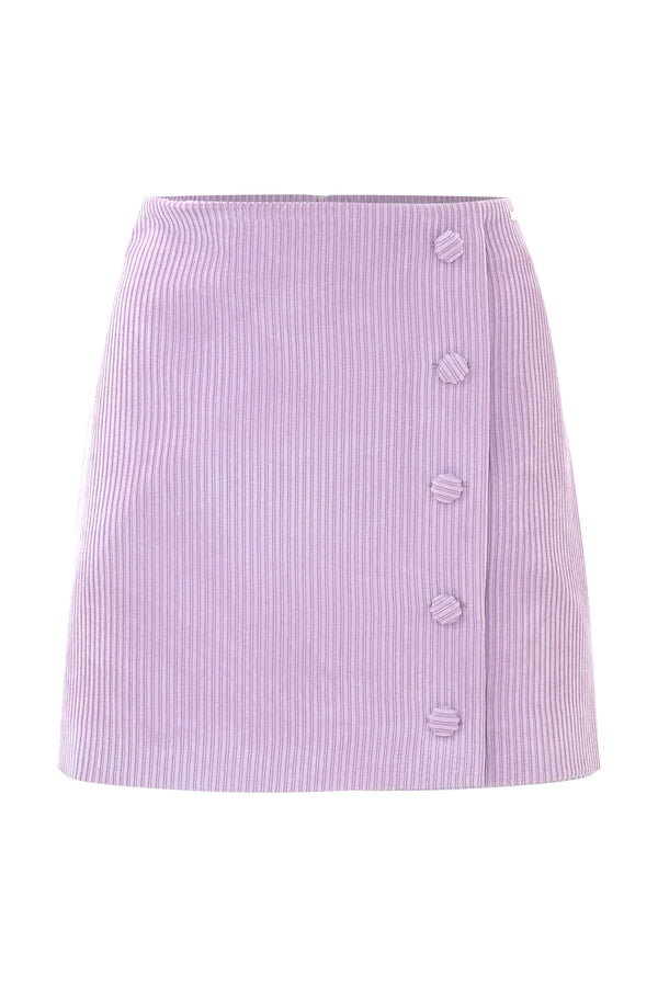 Corduroy mini skirt with buttons - Skirt CLARENCE