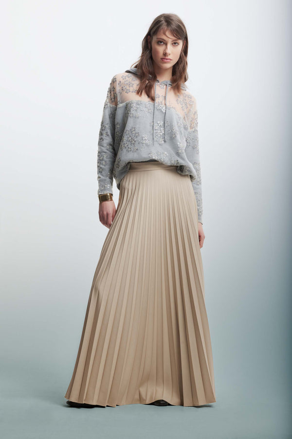 Elegant skirt in pleated fabric - Skirt BYONNE