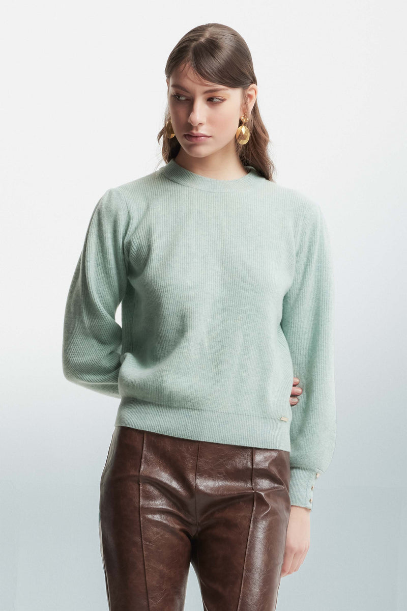 Soft jumper with bishop sleeves - Sweater RENA