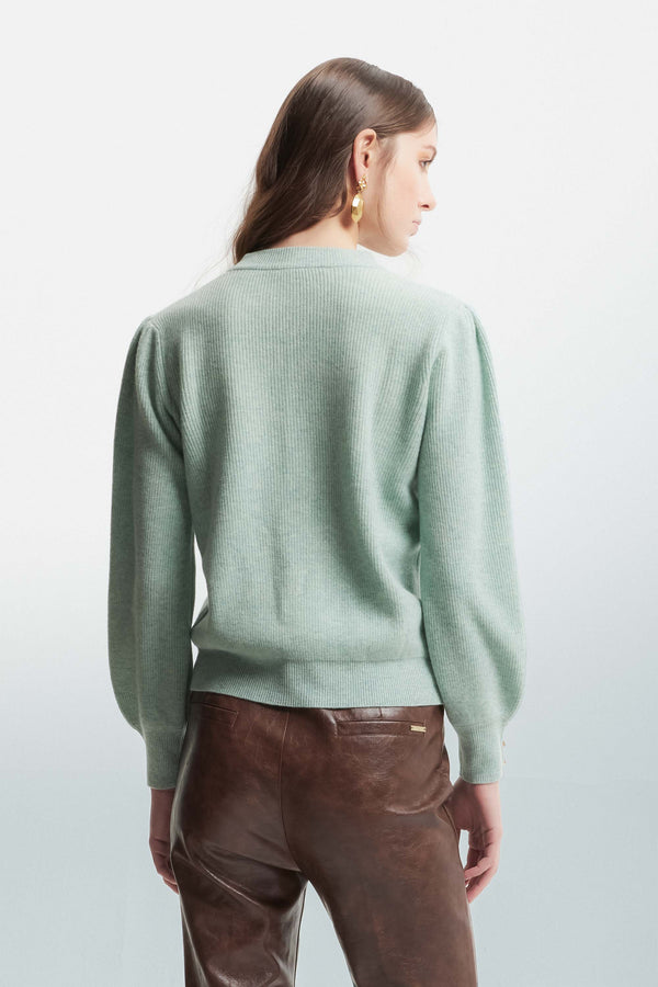 Soft jumper with bishop sleeves - Sweater RENA