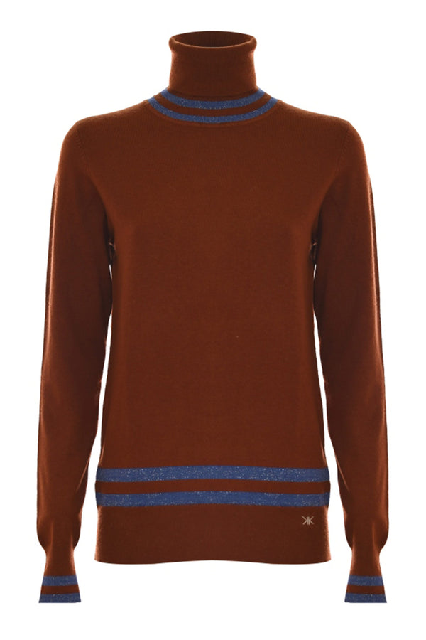 Polo neck jumper with contrasting details - Sweater IGNAZ