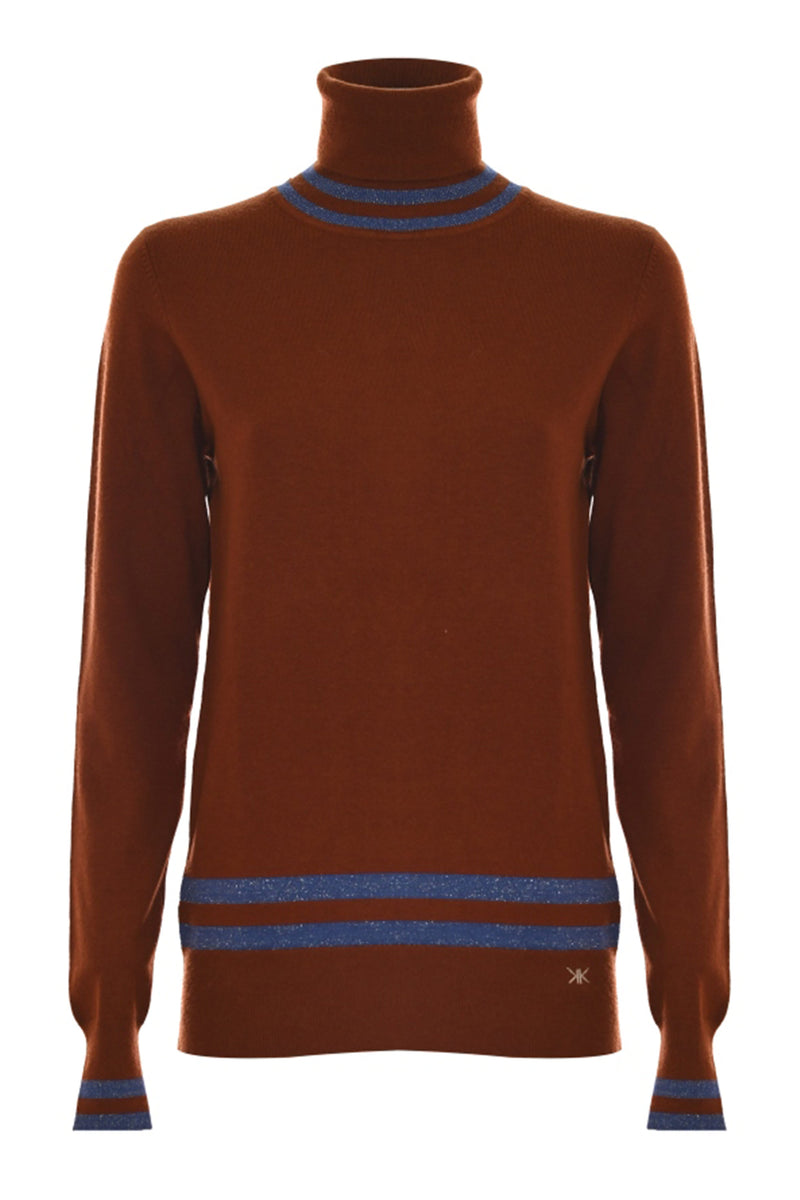 Polo neck jumper with contrasting details - Sweater IGNAZ