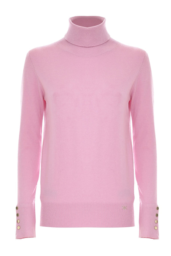 Mock polo neck jumper with buttoned cuffs - Sweater MUCACA