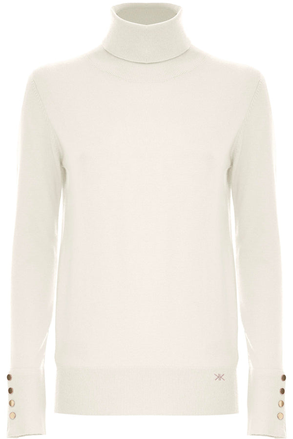 Mock polo neck jumper with buttoned cuffs - Sweater MUCACA