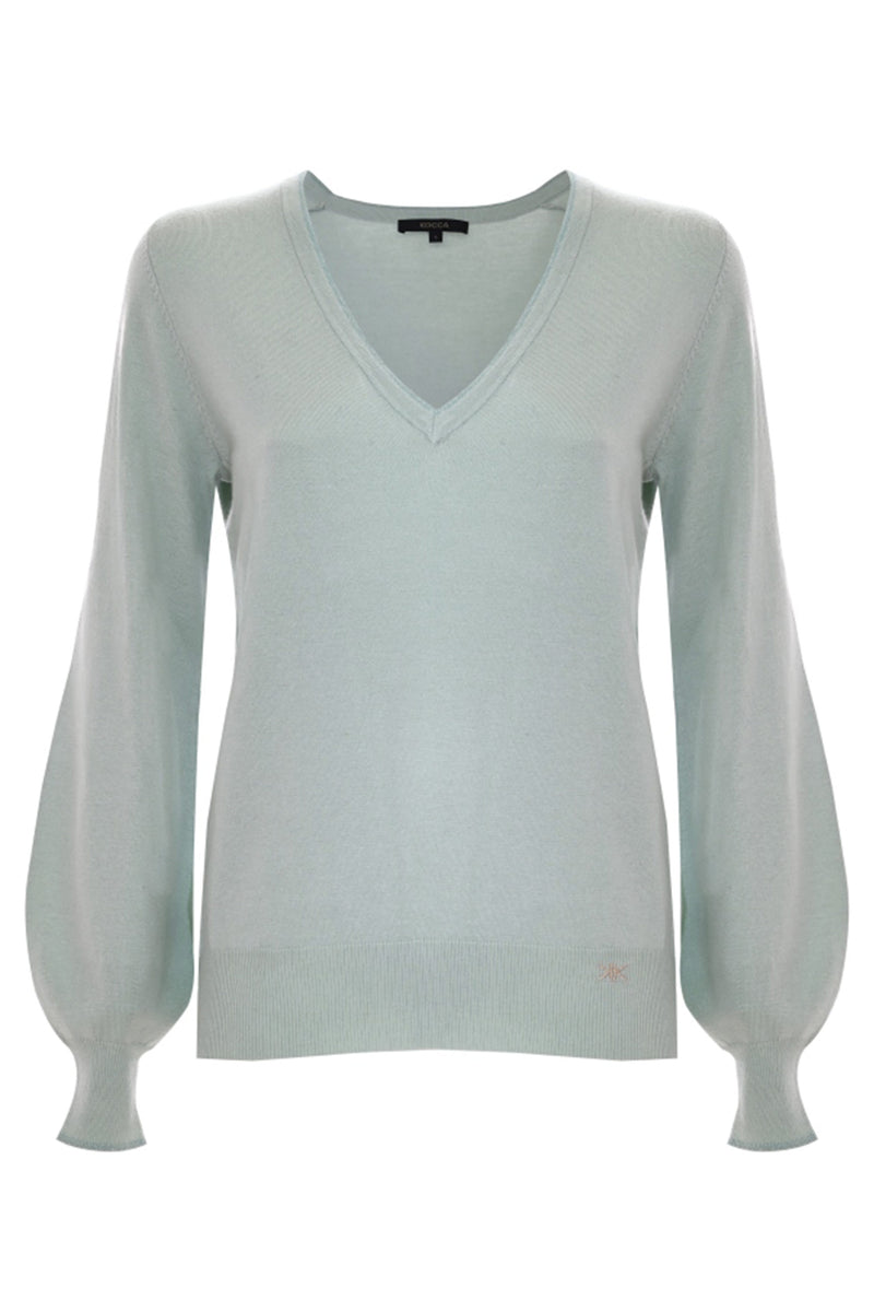 Beautiful jumper with a V-neckline - Sweater VURRIK