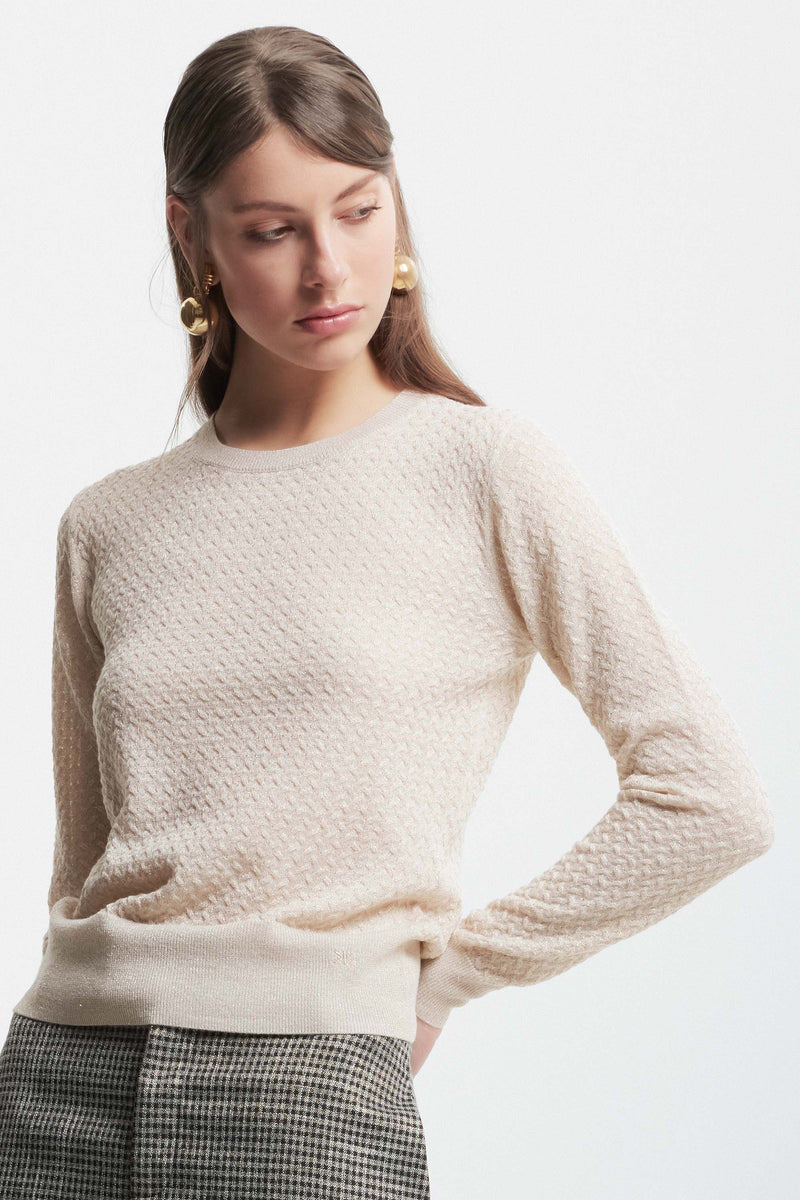 V-neck jumper with long sleeves - Sweater WITTY