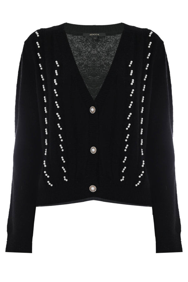 Cardigan con decorazioni ed eleganti bottoni gioiello - Maglia THESY