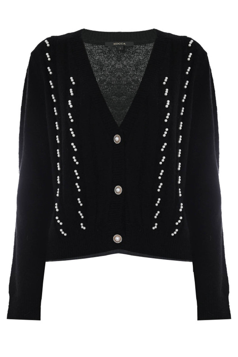 Embellished cardigan with elegant jewelled buttons - Sweater THESY