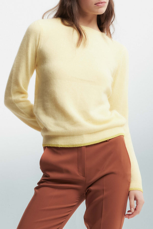 Minimalist jumper made from wool - Sweater BAYLEE