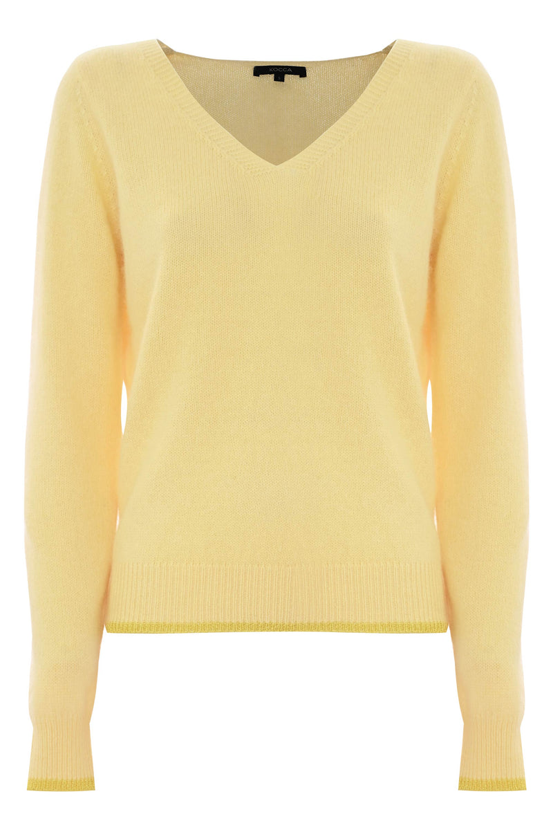 Beautiful jumper with a V-neckline - Sweater BLAKY