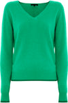 Beautiful jumper with a V-neckline - Sweater BLAKY