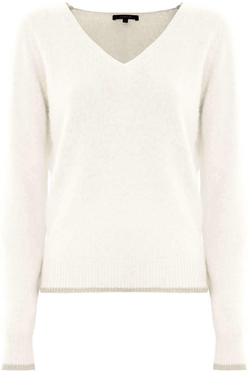 Beautiful jumper with a V-neckline - Sweater BLAKY