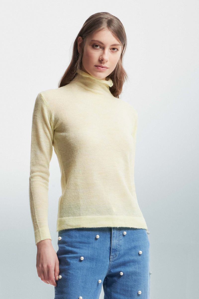 Ribbed mock polo neck jumper - Sweater BLENNY