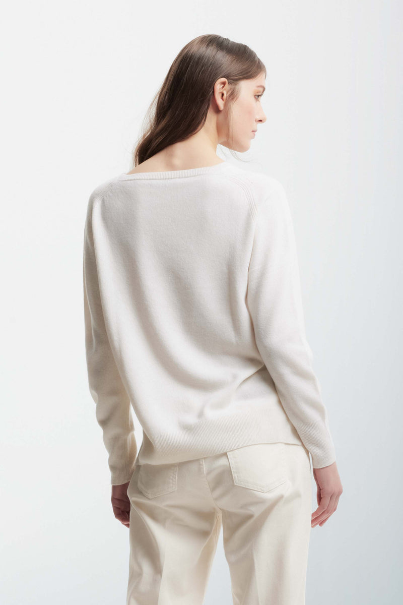 Minimalist jumper with long sleeves - Sweater CALLYTH