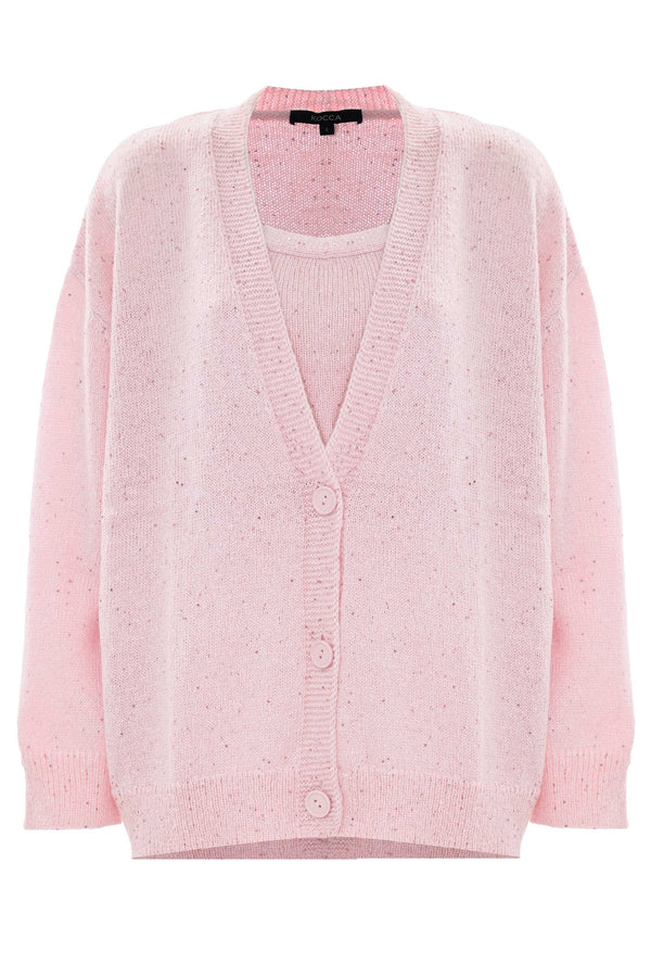 Cardigan tout doux avec boutons assortis - Pull HALLURE