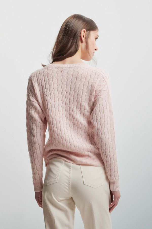 Women's charming cable knit jumper - Sweater SPLENDIDA