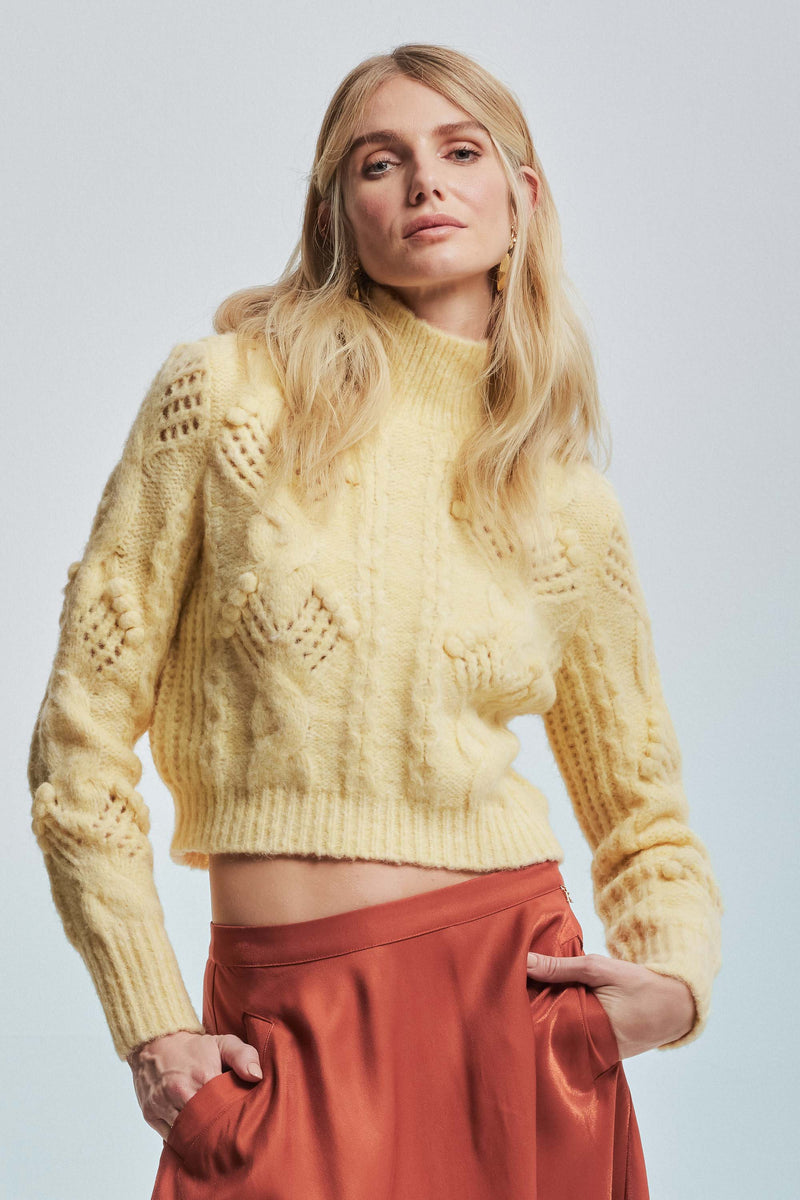 Women's charming cable knit jumper - Sweater ORSOLINA