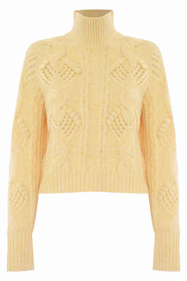 Women's charming cable knit jumper - Sweater ORSOLINA