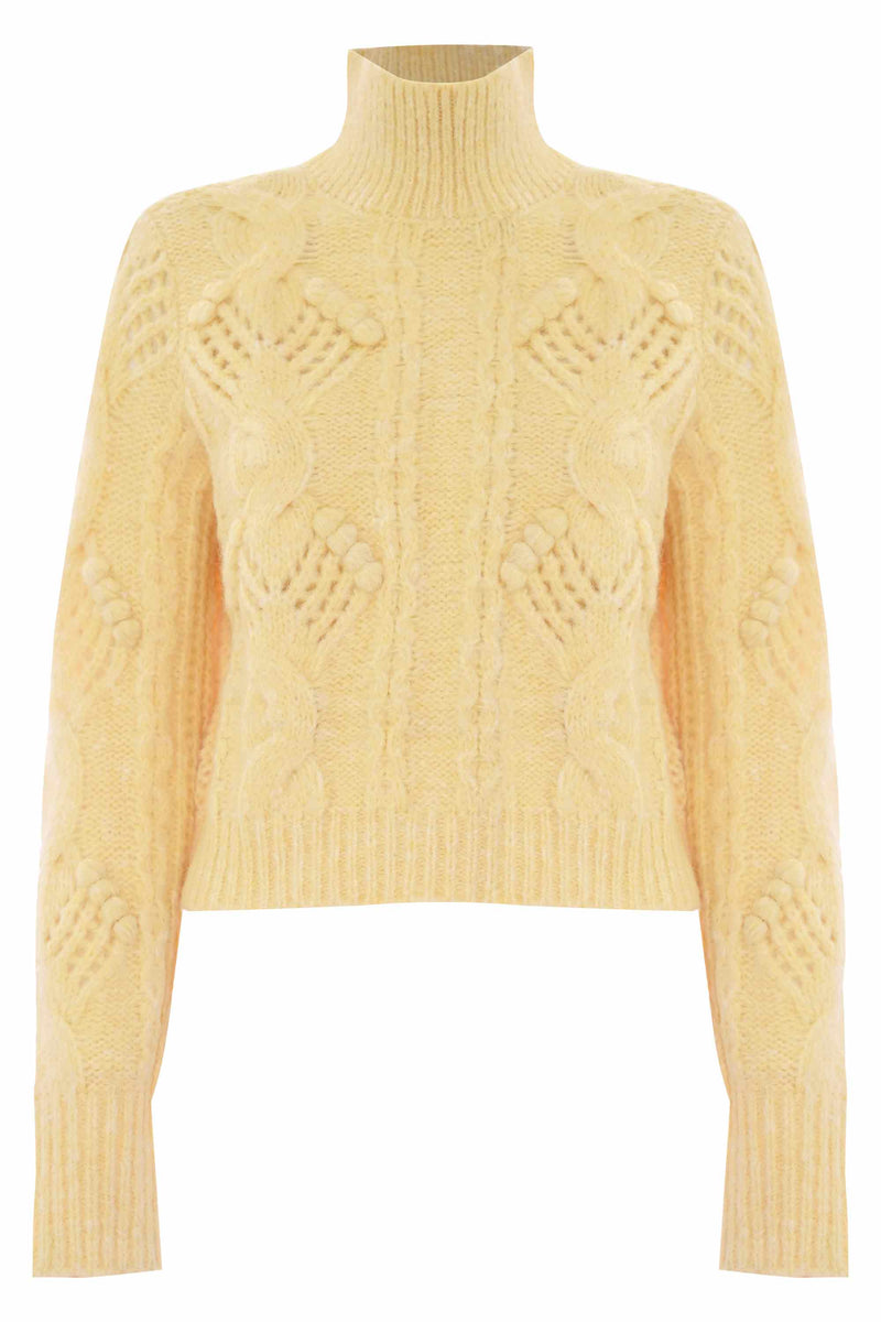 Women's charming cable knit jumper - Sweater ORSOLINA