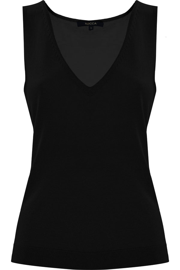 Knitted vest top with a V-neckline - Sweater Sm JANNE