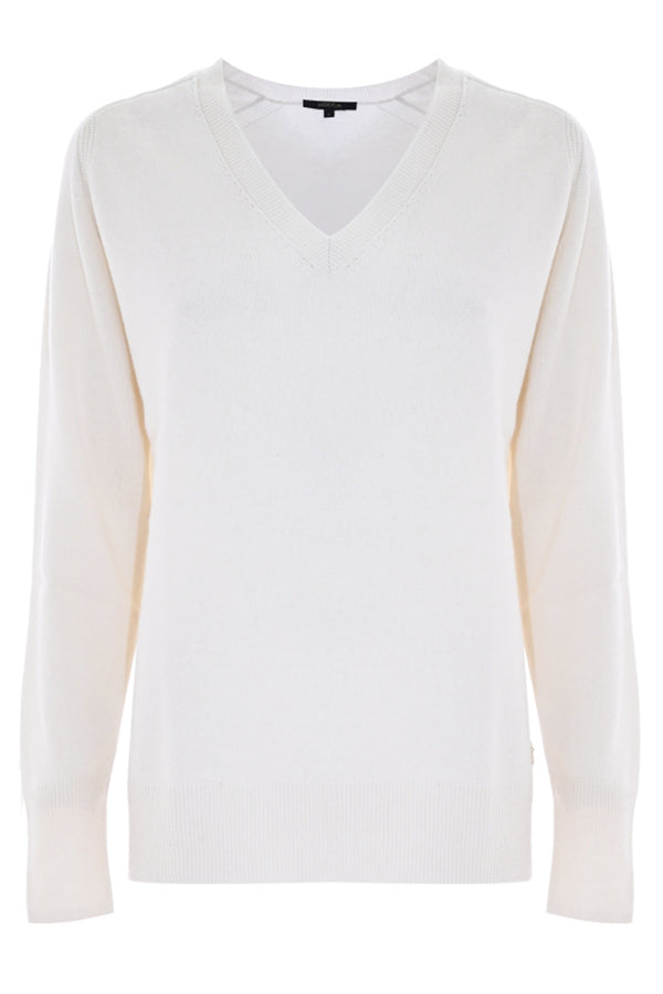 Luxurious jumper with a V-neckline - Sweater CASTALIA