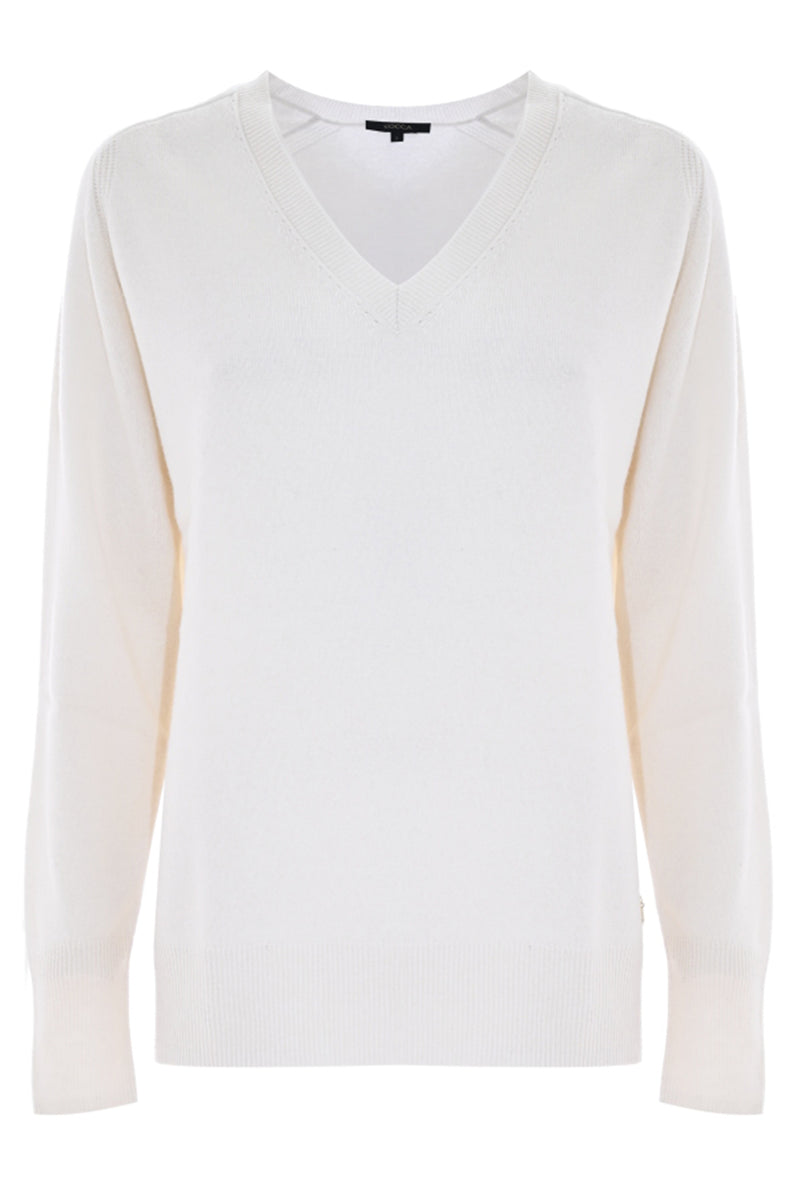 Luxurious jumper with a V-neckline - Sweater CASTALIA