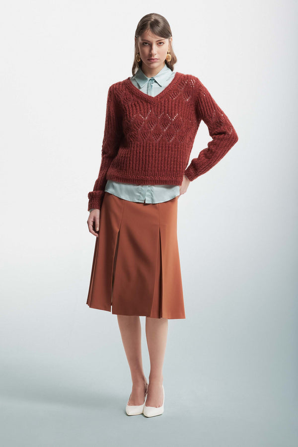 Soft jumper in an openwork knit - Sweater PRIMAVERA