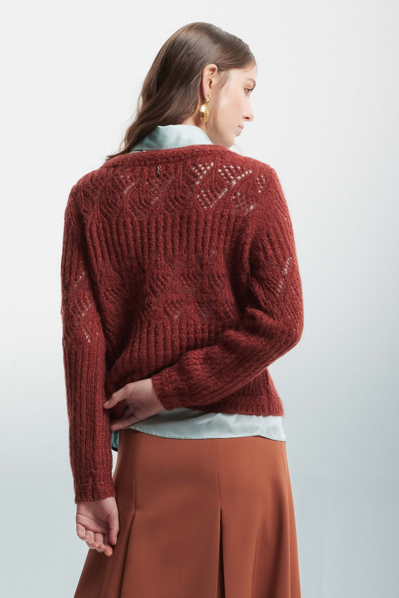 Soft jumper in an openwork knit - Sweater PRIMAVERA