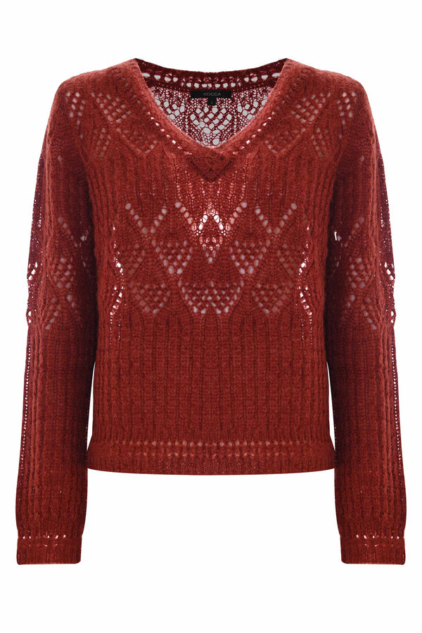 Soft jumper in an openwork knit - Sweater PRIMAVERA