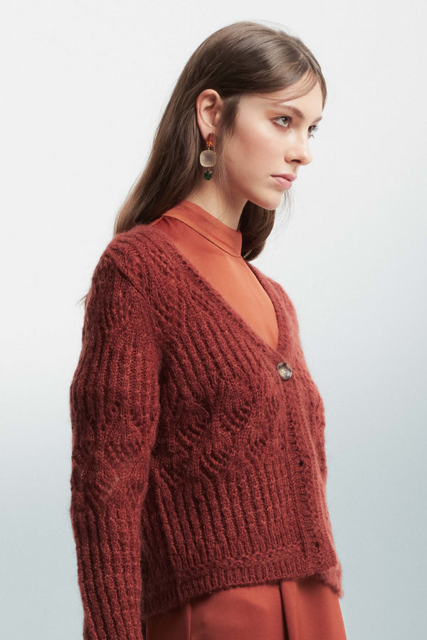 Cardigan en maille ajourée - Pull QUINTA